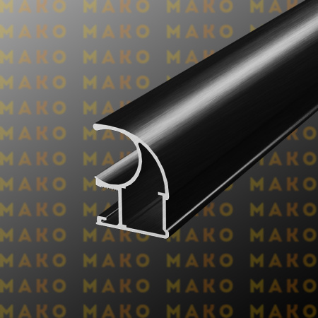 Профиль вертикальный асимметричный MS125 Черный браш (A25)